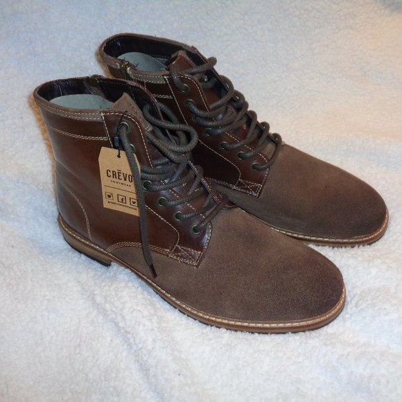 Crevo Men's Horchata Fashion Brown Lace Up Boots Size 10.5 NWT